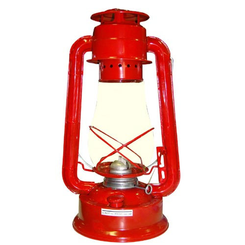 Lampa petrolejová 30cm ČERVENÁ