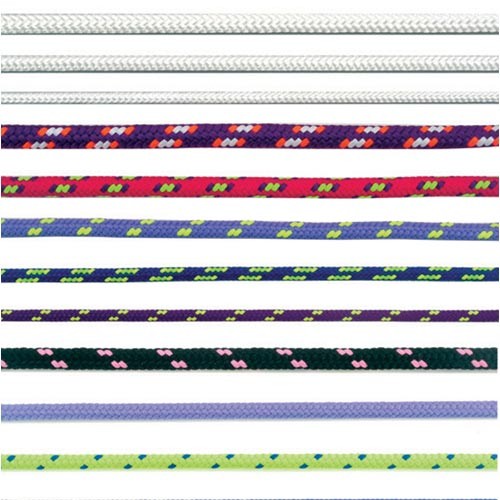 Šnůra PES s duší 4mm barevná pletená (200m)
