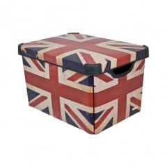 Box úložný BRITISH FLAG 40x30x23cm (L) s víkem, PH č.1
