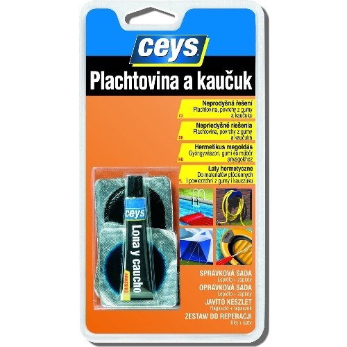 Lepidlo na placht.a kaučuk 7ml + 4 záplaty CEYS