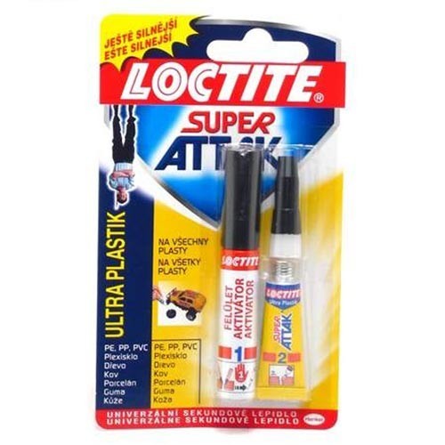 Lepidlo vteřinové 2g + 4ml aktivátor ULTRA PLASTIC