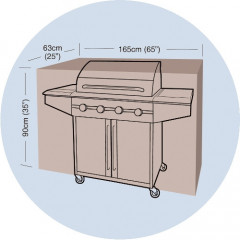 Plachta krycí na gril CLASSIC "XL" 165x63x90cm, PE 90g/m2 č.1
