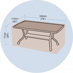 Plachta krycí na obdélníkový 8místný stůl 200x114x71cm, PE 90g/m2 č.1