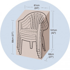 Plachta krycí na 4 zahradní židle 61x68x107cm, PE 90g/m2 č.1