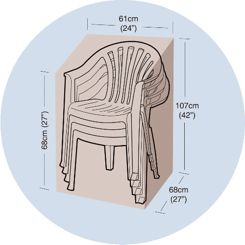 Plachta krycí na 4 zahradní židle 61x68x107cm, PE 90g/m2