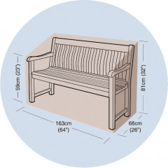 Plachta krycí na zahradní lavičku 163x66x81cm, PE 90g/m2 č.1