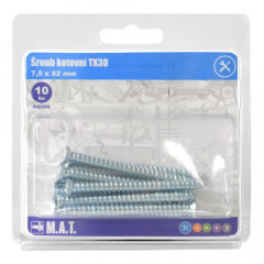 Šroub kotevní 7,5x 82mm TX30 ZB (10ks) č.1