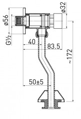 pisoárový tlačný ventil (1-15 sekund) č.2