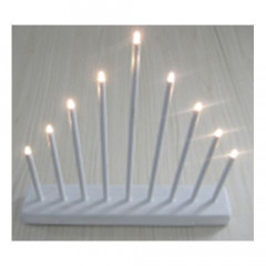 Svícen vánoční el. 9 svíček LED, kov.,26x31x5,5cm č.1