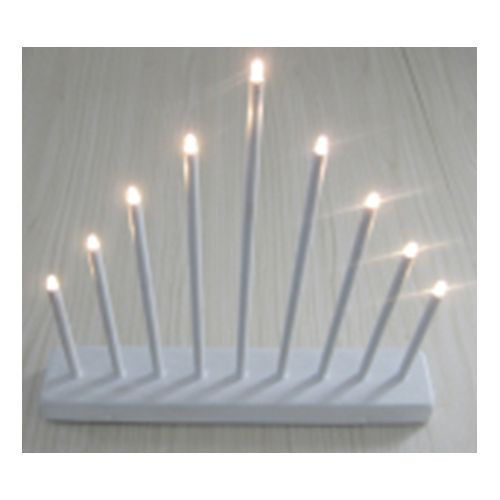 Svícen vánoční el. 9 svíček LED, kov.,26x31x5,5cm
