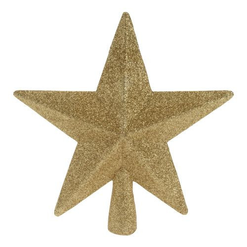 Umělé vánoční stromky a ozdoby	 | AROK Špička na stromek HVĚZDA 19cm ZLA
