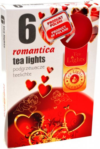 Svíčka čajová vonná ROMANTIKA (6ks)