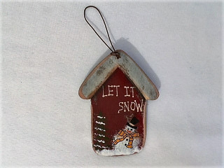 Vánoční dekorace Let it snow, domek č.1