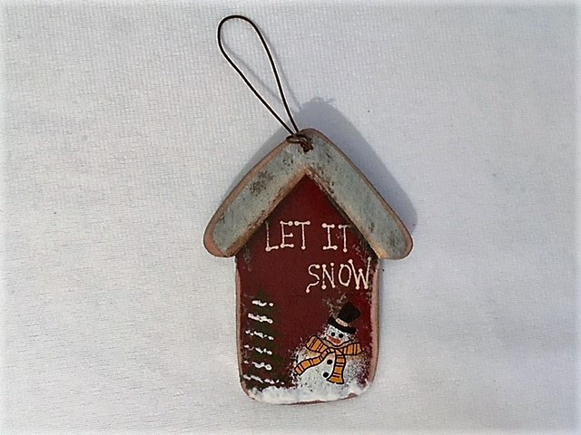 Vánoční dekorace Let it snow, domek