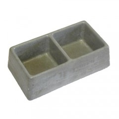 Miska dvoumiska čtverce 245x135x75mm beton (86) č.1