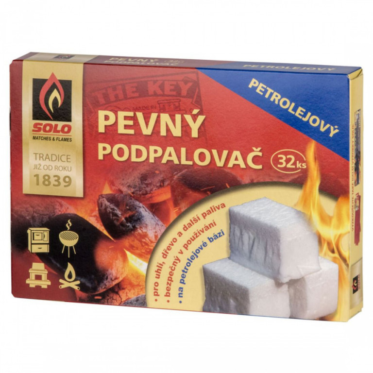 Podpalovač pevný petrolejový SOLO (32ks)