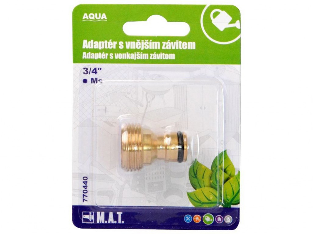 Adaptér s vnějším závitem 3/4" Ms AQUA