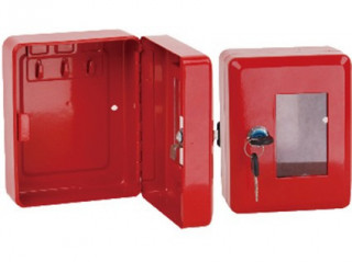 Skříňka požární na klíč 150x120x80mm ČRV + kladívko č.1