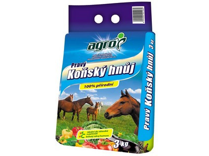 Hnůj pravý koňský 3kg AGRO