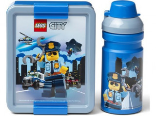 Svačinová sada: box na svačinu a láhev LEGO CITY č.1