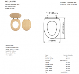 Sedátko WC dřev. JASAN dýhované MDF č.2