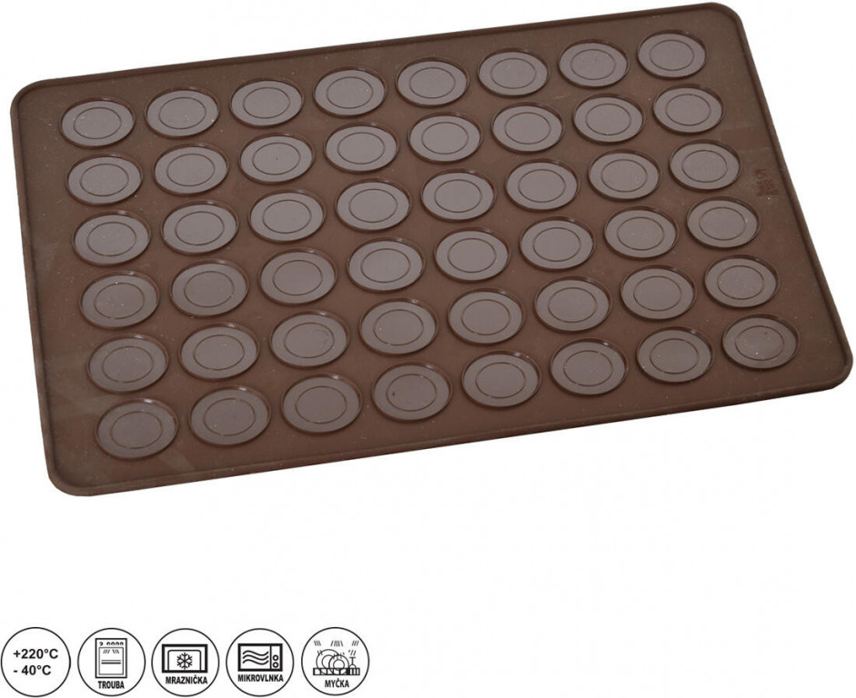 Forma na makronky 48ks 39,5x29,5x0,3cm silikon HN