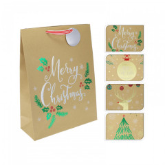 Taška dárková 40x30x10cm (XL) VÁNOČNÍ mix dekorů č.1