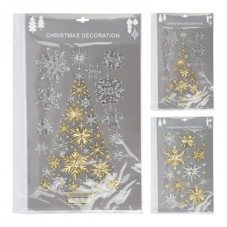 Samolepky VÁNOČNÍ 41x29cm mix