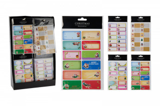 Jmenovka vánoční samolepicí mix (12/14ks) č.1