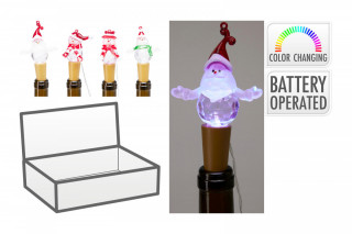 Zátka na lahev VÁNOČNÍ 1LED mix motivů č.1