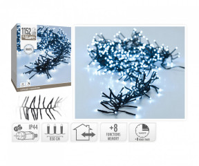 Osvětlení vánoční 8,5m 1152LED studená BÍ 8 funkcí s časovačem č.1