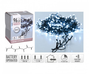 Osvětlení vánoční 7m 96LED studená BÍ 8funkcí s časovačem č.1