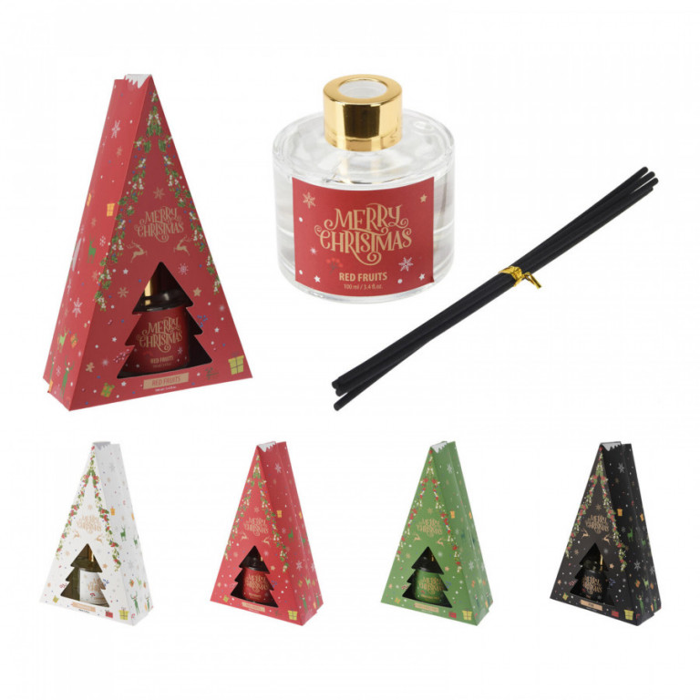 Osvěžovač vzduchu 100ml + 5 tyčinek VÁNOČNÍ mix dekorů