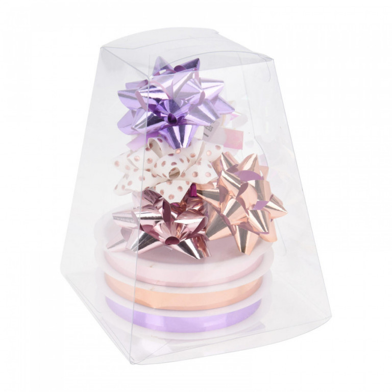 Stuha vázací+mašle 10x10x11,5cm papír/PP/PE mix barev (9ks)