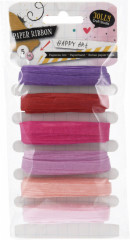 Stuha vázací 5m, č.2, papír mix barev (6ks) č.1