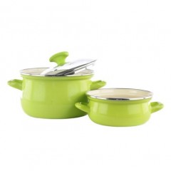 Hrnec BELIS GREEN LINE 16cm 2,1l se skleněnou poklicí č.1